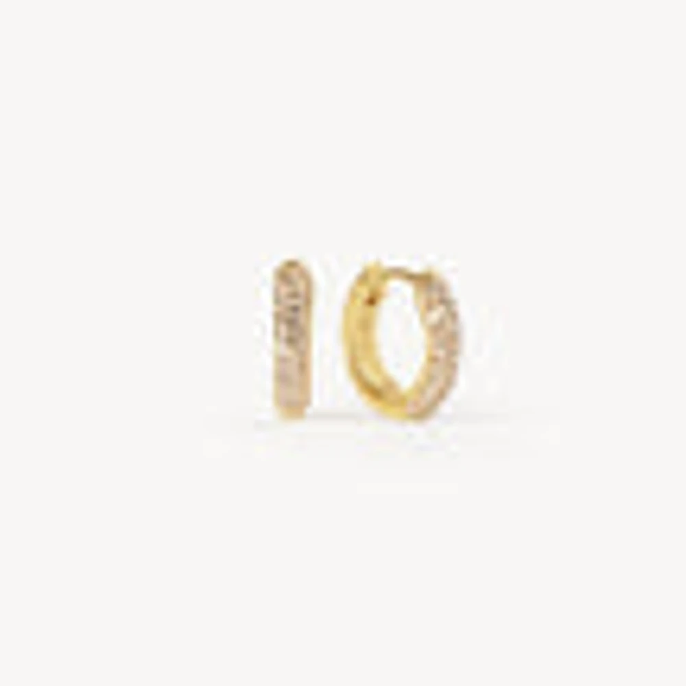 Soft Gold Always On Sparkle Hoop Earrings