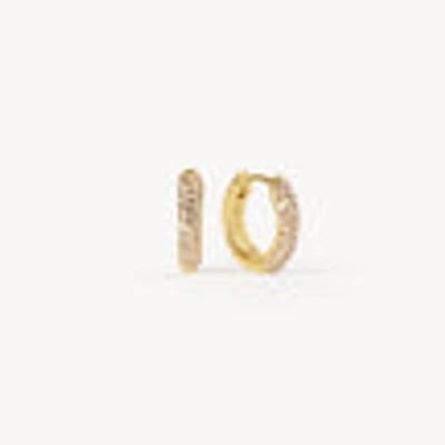 Soft Gold Always On Sparkle Hoop Earrings