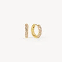 Soft Gold Always On Sparkle Hoop Earrings