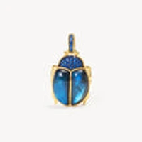 Labradorite Beetle Charm