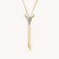 Longhorn Sparkle Bolo Tie Necklace