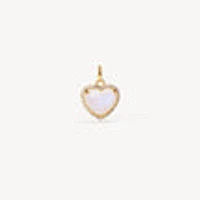 Rainbow Moonstone Heart Charm