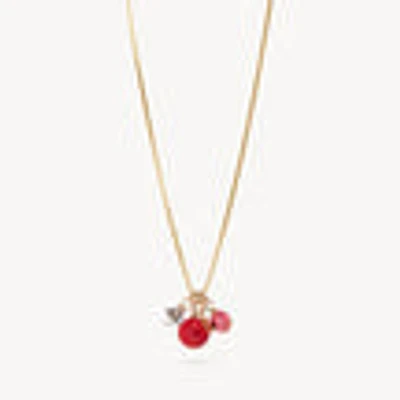 Red & Gold Sparkle Ball™ Cluster Necklace