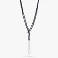 Blue Sandstone Lariat Necklace