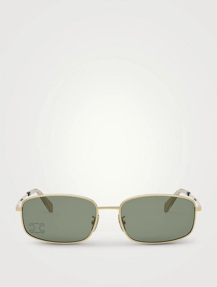 Crystal Triomphe Rectangular Sunglasses