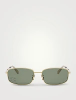 Crystal Triomphe Rectangular Sunglasses