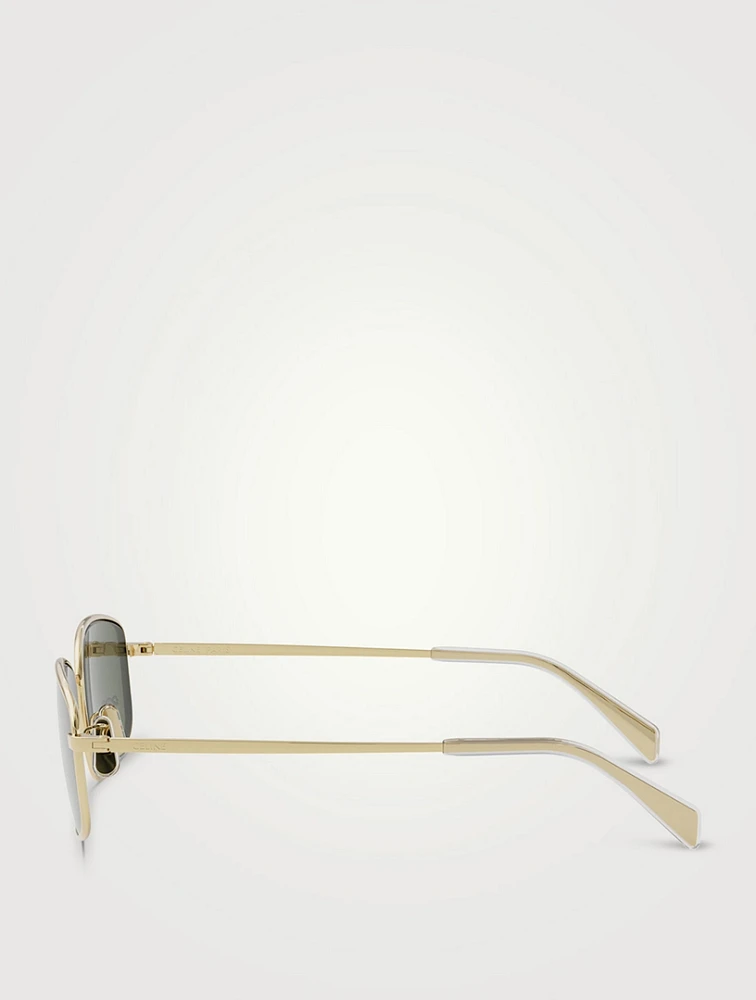 Crystal Triomphe Rectangular Sunglasses
