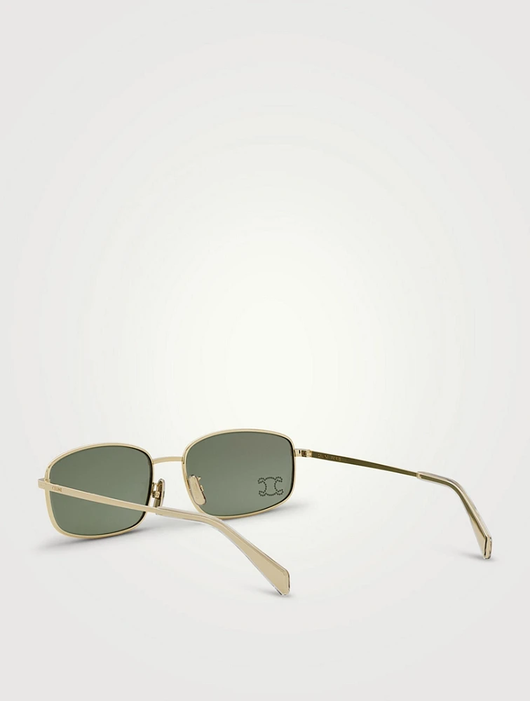 Crystal Triomphe Rectangular Sunglasses