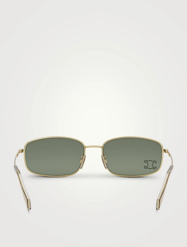 Crystal Triomphe Rectangular Sunglasses