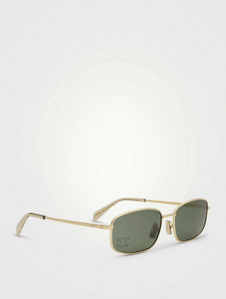 Crystal Triomphe Rectangular Sunglasses
