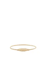 Jack De Boucheron Gold Single Wrap Bracelet With Diamonds