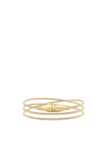 Jack De Boucheron Gold Triple Wrap Bracelet