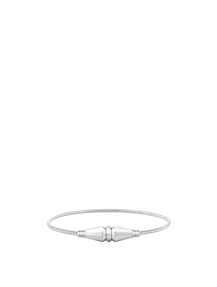 Jack De Boucheron White Gold Single Wrap Bracelet