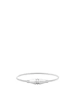 Jack De Boucheron White Gold Single Wrap Bracelet