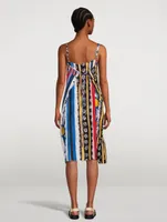 Patchwork Print Slip Dress