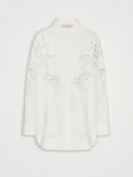 Embroidered Gabardine Shirt