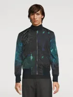 Bomber Jacket Map Print