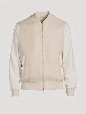 Linen, Wool And Silk Bomber Jacket