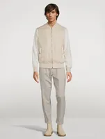 Linen, Wool And Silk Bomber Jacket