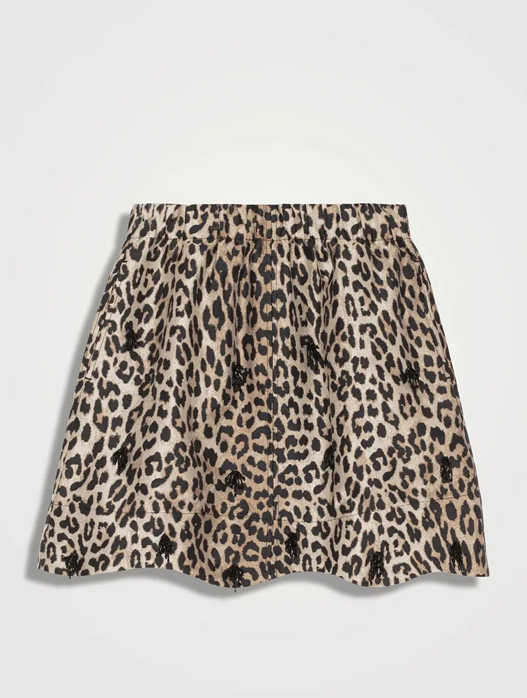 Re-Cut Crispy Jacquard Mini Skirt