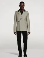 Wool Slim-Fit Jacket With U-Lock