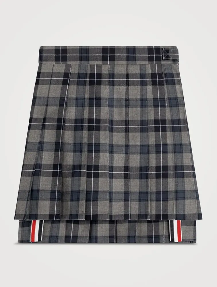 Tartan School Uniform Twill Pleated Skirt