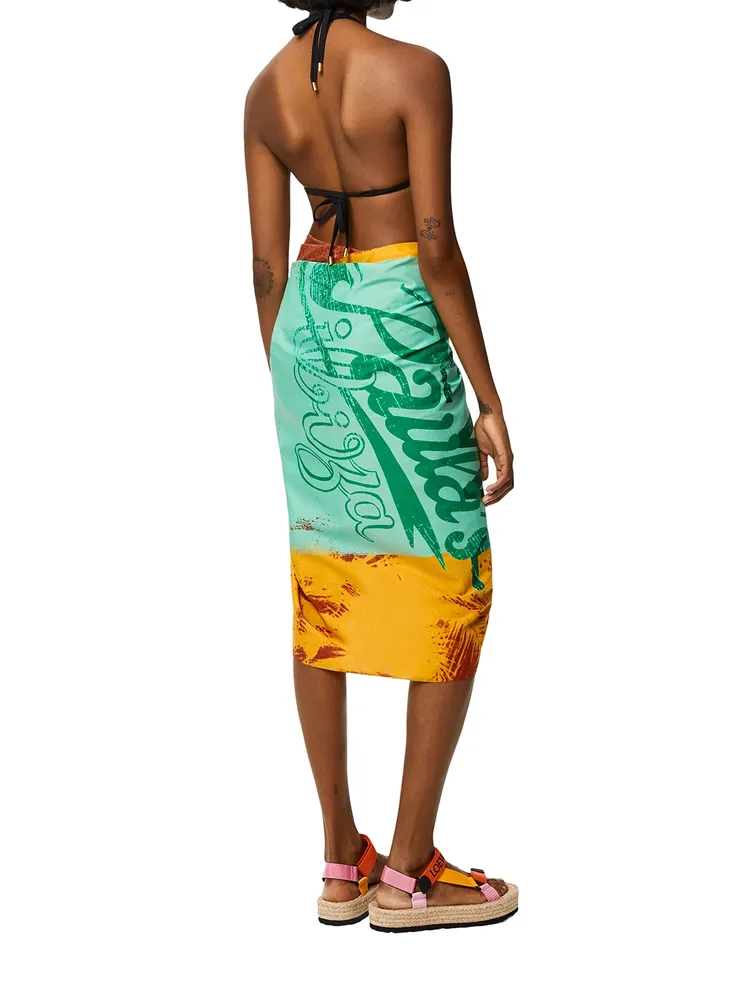 Paula's Ibiza Sarong In Logo Print