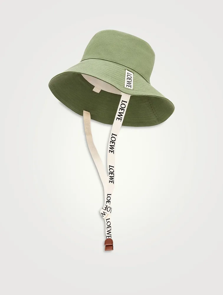 Canvas Bucket Hat With Logo Strap