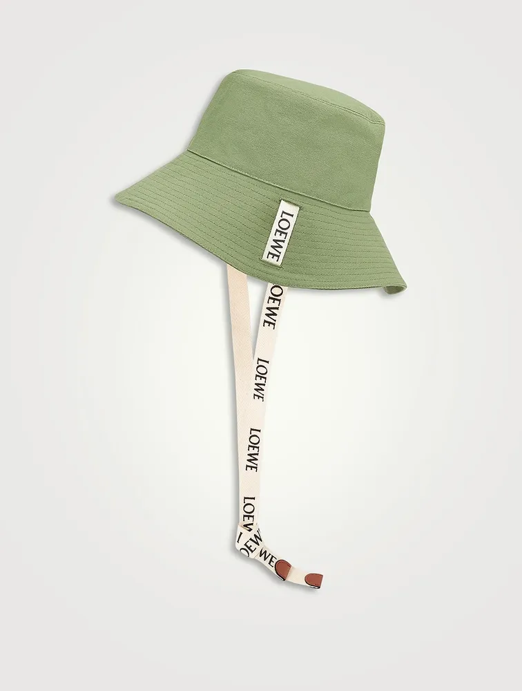 Canvas Bucket Hat With Logo Strap