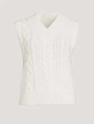 Kaya Cable-Knit Sweater Vest