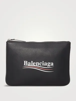 Pre-Loved Political Campaign Leather Clutch