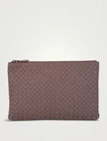 Pre-Loved Intrecciato Leather Clutch