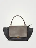 Pre-Loved Trapeze Tricolor Leather Satchel