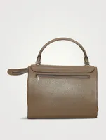 Pre-Loved Trapeze Leather And Suede Shoulder Bag