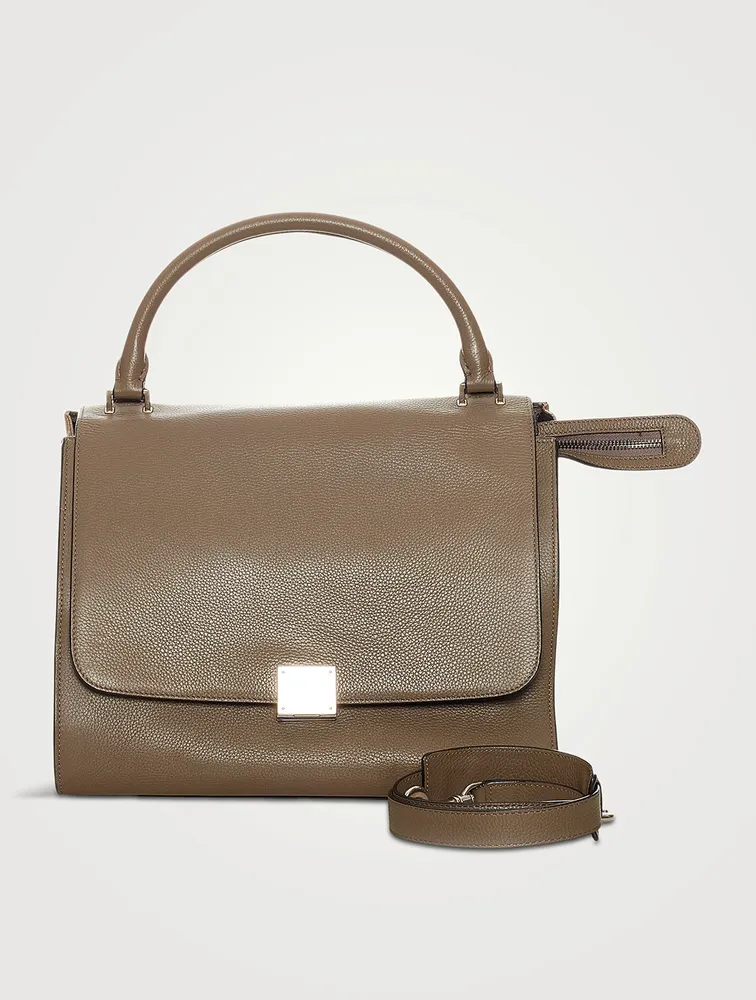 Pre-Loved Trapeze Leather And Suede Shoulder Bag