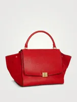 Pre-Loved Trapeze Leather And Suede Satchel