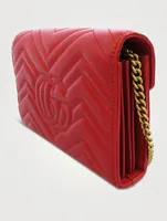 Pre-Loved GG Marmont Matelassé Leather Chain Wallet