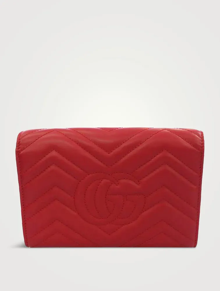 Pre-Loved GG Marmont Matelassé Leather Chain Wallet