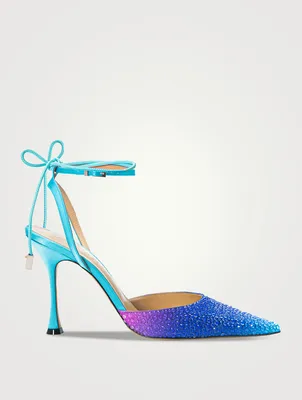 Galactic Crystalized Satin Pumps