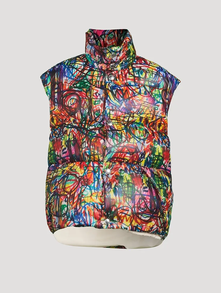 Youth Graffiti Crayon Down Puffer Vest