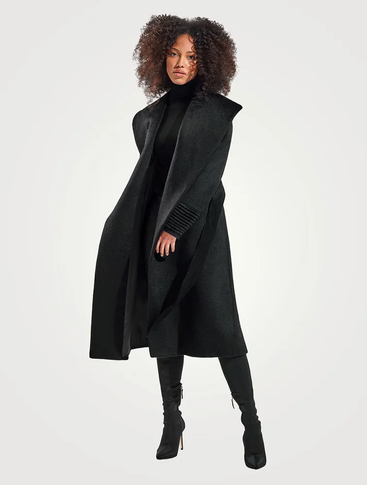 Belted Suri Alpaca Wool Wrap Coat