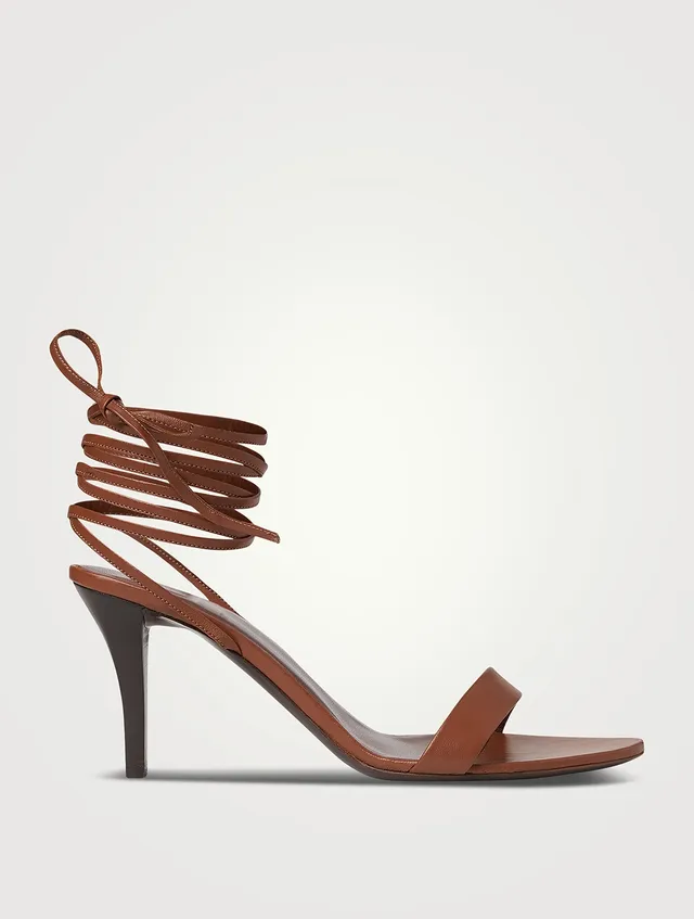 Shop Bottega Veneta Spiral Python-Embossed Leather Sandals