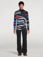 Brendan Printed Half-Zip Top