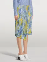 Sagan Pleated Midi Skirt Floral Print