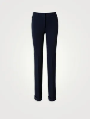 Marisa Stretch-Wool Bootcut Trousers