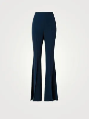 Faralda Silk Georgette Bootcut Trousers