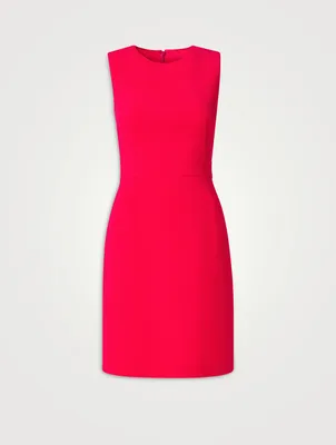 Wool Crêpe Double-Face Sheath Dress