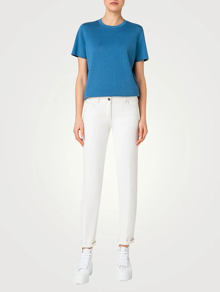 Reversible Double-Face Knit T-Shirt