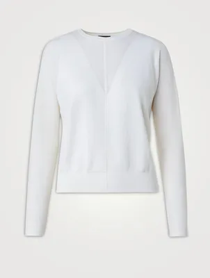 Silk Cotton Stretch Sweater