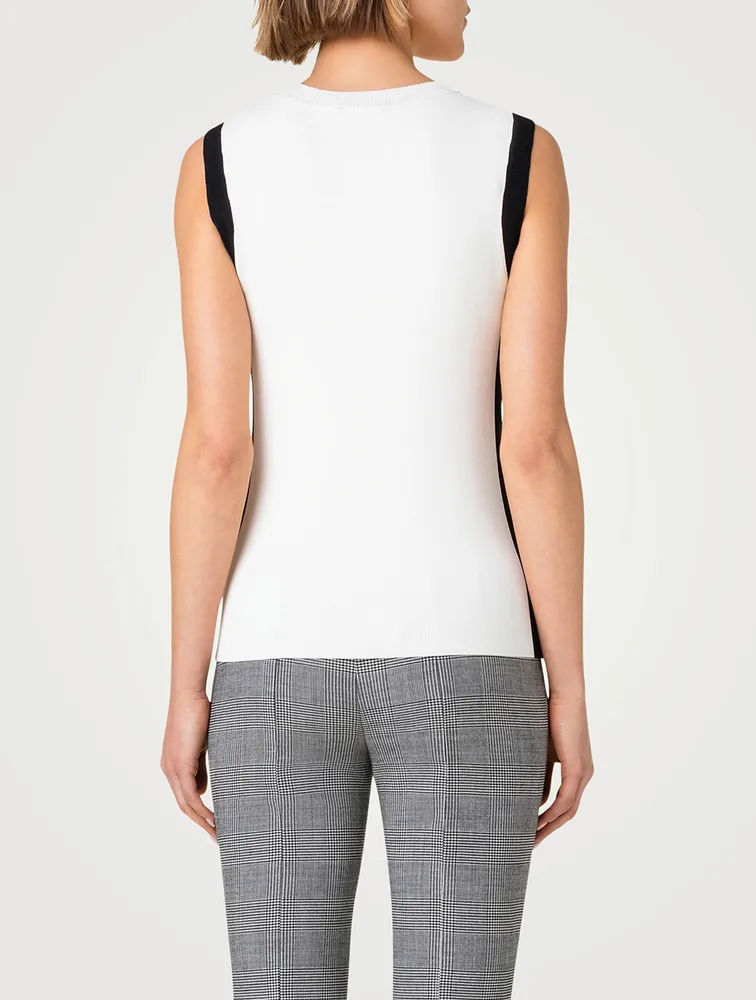 Colourblock Sleeveless Sweater